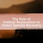 The Role of Habitat Restoration in Insect Species Recovery