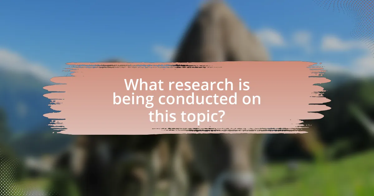 What research is being conducted on this topic?